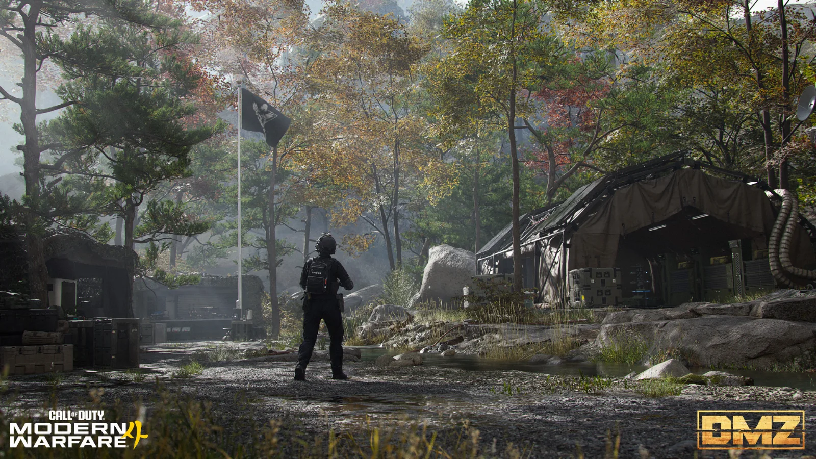 An Operator at the DMZ Forward Operating Base, a military camp in the woods